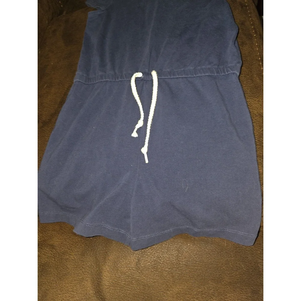 Gymboree cape‎ cod cutie navy blue romper rope neckline size 9